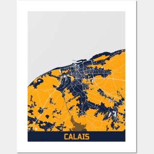 Calais - France Bluefresh City Map Posters and Art